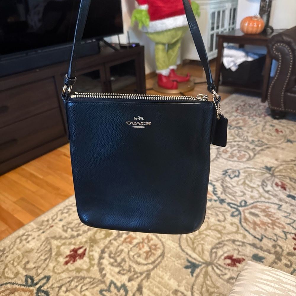 Coach Black Leather Shoulder Bag